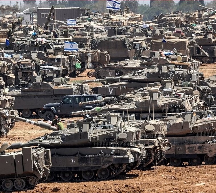 Taangiyada Israel oo la soo dhoobay xuduudda Magaalada Gaza.jpg